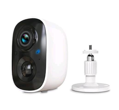 ATLANTIS A16-VL65 VOLTA PRO TELECAMERA DI SICUREZZA IP Wi-Fi 2MP INTERNO ESTERNO IP65 A BATTERIA RICARICABILE IR LED SLOT SD WHITE